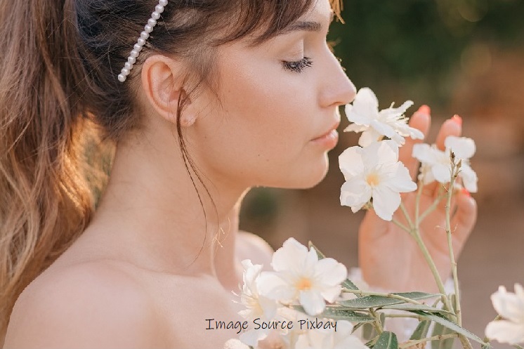 beauty  that make heads turn - woman with flowerwith flower